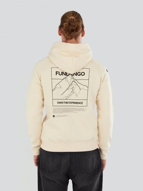 Fundango Talis Hooded Sweatshirt férfi kapucnis pulóver homok színben 3