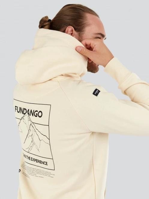 Fundango Talis Hooded Sweatshirt férfi kapucnis pulóver homok színben 8