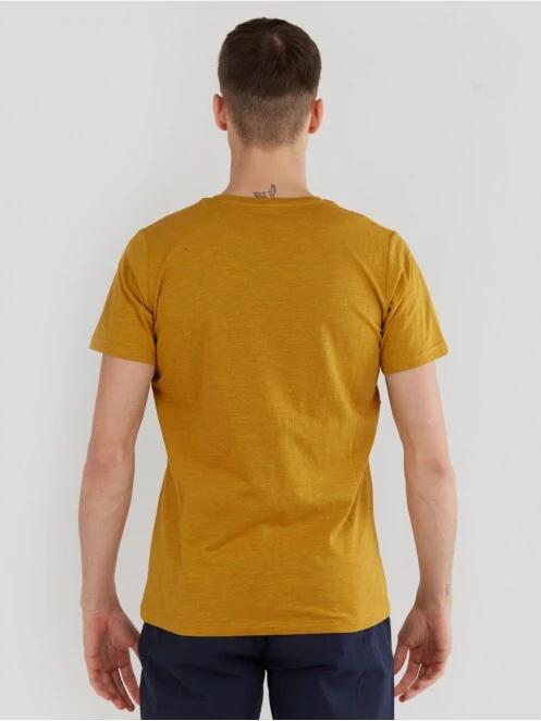 Fundango Jaggy Structured T-Shirt férfi rövid ujjú póló sárga színben 3