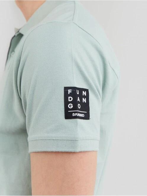 Fundango Molton Poloshirt férfi galléros póló zöld színben 5
