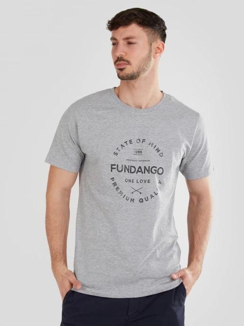 Fundango Basic-T Logo 04 férfi rövid ujjú póló szürke színben 2