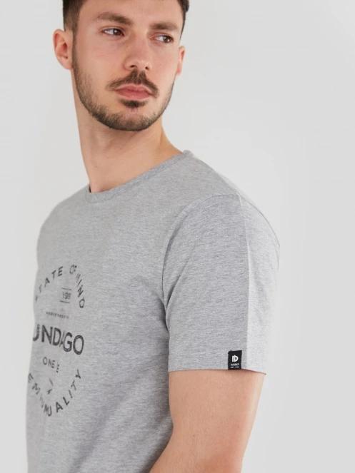 Fundango Basic-T Logo 04 férfi rövid ujjú póló szürke színben 5