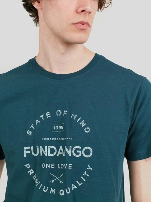 Fundango Basic-T Logo 04 férfi rövid ujjú póló zöld színben 5