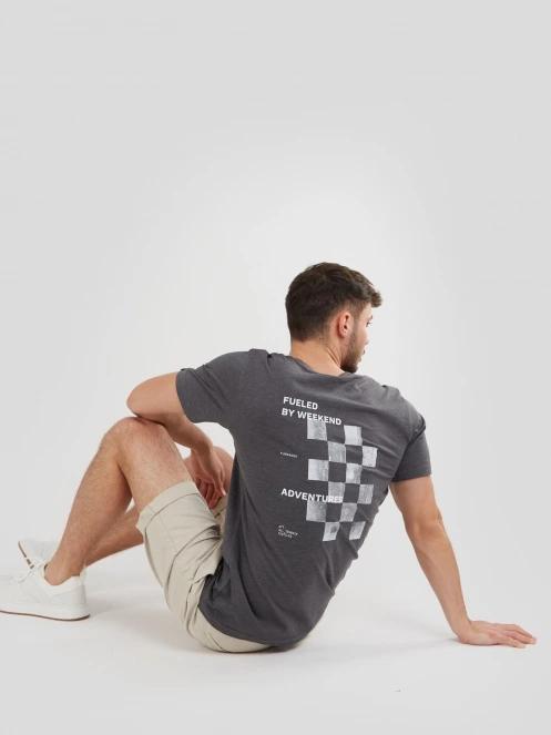 Fundango Basic-T Logo 07 férfi rövid ujjú póló szürke színben 5