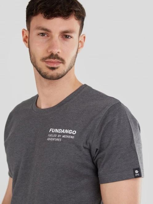 Fundango Basic-T Logo 07 férfi rövid ujjú póló szürke színben 7