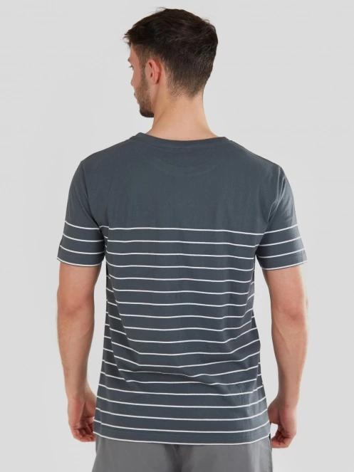 Fundango Jaggy Pocket T-shirt férfi rövid ujjú póló szürke színben 3