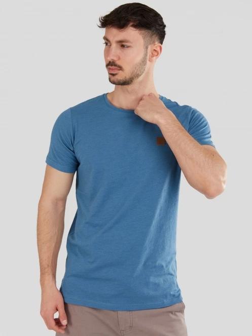 Fundango Jaggy Structured T-Shirt férfi rövid ujjú póló kék színben 2