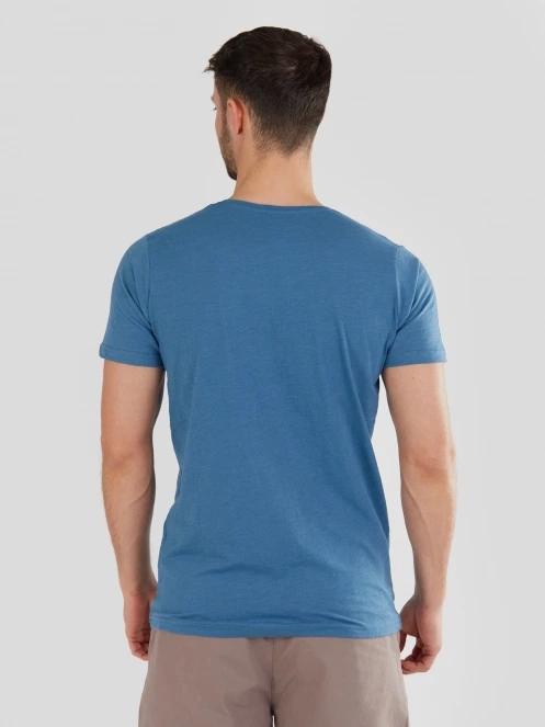 Fundango Jaggy Structured T-Shirt férfi rövid ujjú póló kék színben 3