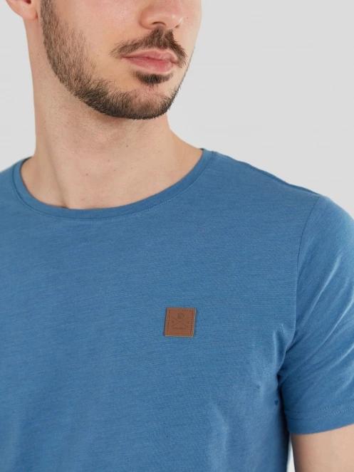 Fundango Jaggy Structured T-Shirt férfi rövid ujjú póló kék színben 5