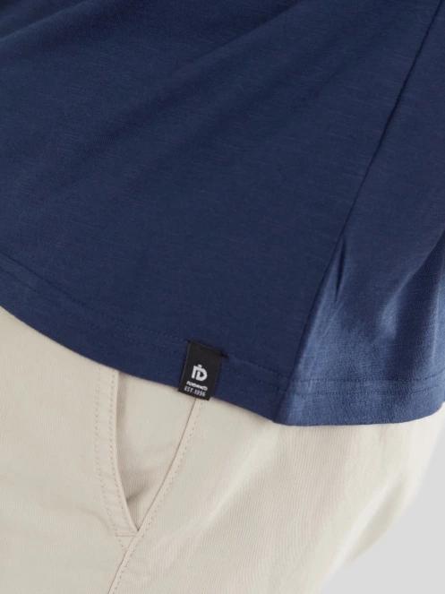 Fundango Jaggy Structured T-Shirt férfi rövid ujjú póló sötétkék színben 6