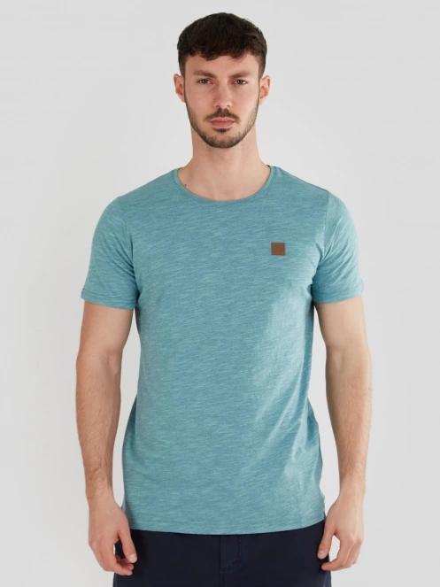 Fundango Jaggy Structured T-Shirt férfi rövid ujjú póló világoskék színben 2