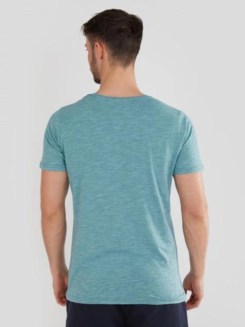 Fundango Jaggy Structured T-Shirt férfi rövid ujjú póló világoskék színben 3