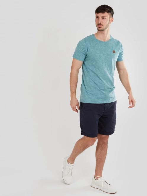 Fundango Jaggy Structured T-Shirt férfi rövid ujjú póló világoskék színben 4