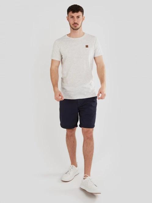 Fundango Jaggy Structured T-Shirt férfi rövid ujjú póló homok színben 4