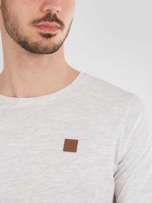 Fundango Jaggy Structured T-Shirt férfi rövid ujjú póló homok színben 5