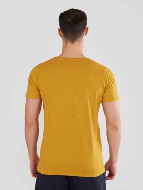 Fundango Jaggy Structured T-Shirt férfi rövid ujjú póló sárga színben 3