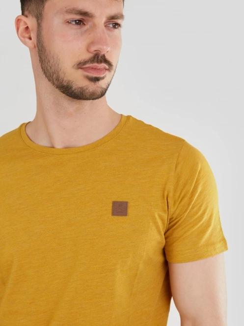 Fundango Jaggy Structured T-Shirt férfi rövid ujjú póló sárga színben 5