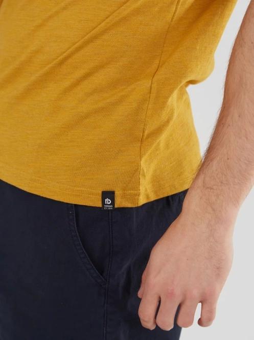 Fundango Jaggy Structured T-Shirt férfi rövid ujjú póló sárga színben 6