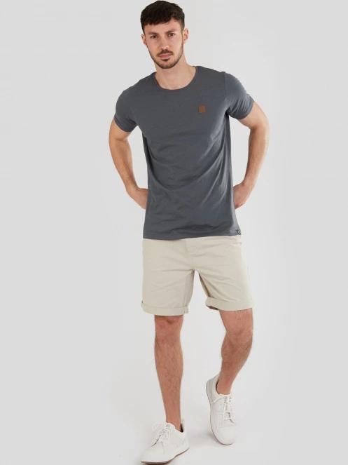 Fundango Jaggy Structured T-Shirt férfi rövid ujjú póló szürke színben 4