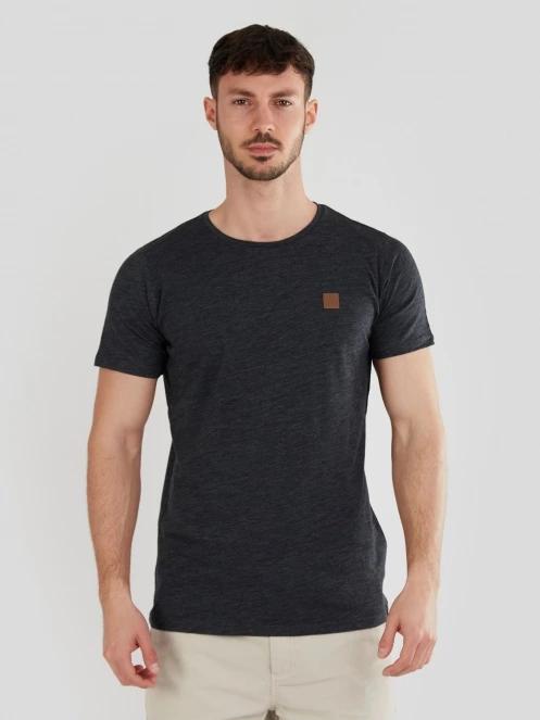 Fundango Jaggy Structured T-Shirt férfi rövid ujjú póló fekete színben 2