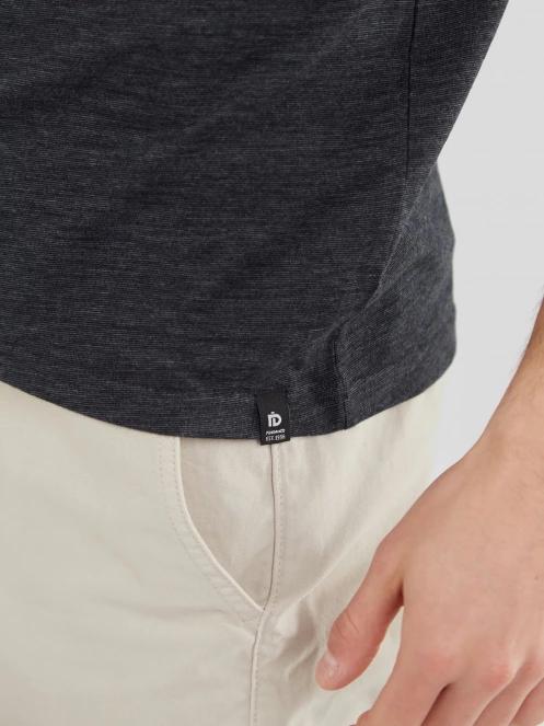 Fundango Jaggy Structured T-Shirt férfi rövid ujjú póló fekete színben 6