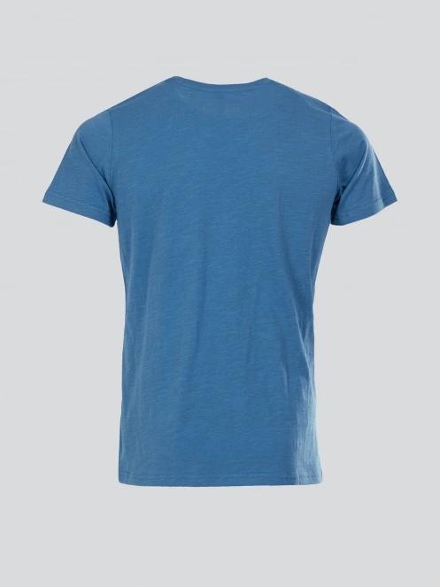 Fundango Jaggy Structured T-shirt férfi rövid ujjú póló kék színben 8