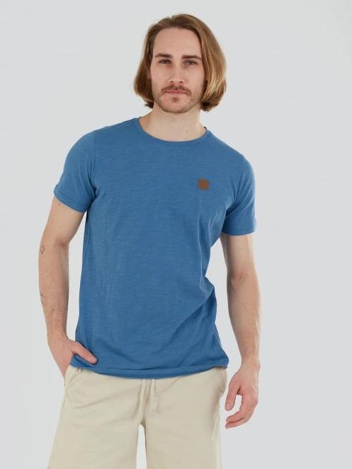 Fundango Jaggy Structured T-shirt férfi rövid ujjú póló kék színben 2