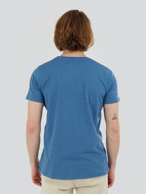 Fundango Jaggy Structured T-shirt férfi rövid ujjú póló kék színben 3