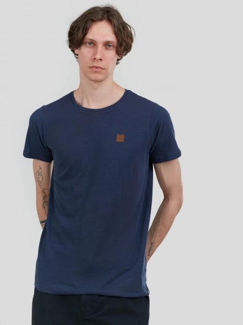 Fundango Jaggy Structured T-shirt férfi rövid ujjú póló sötétkék színben 2