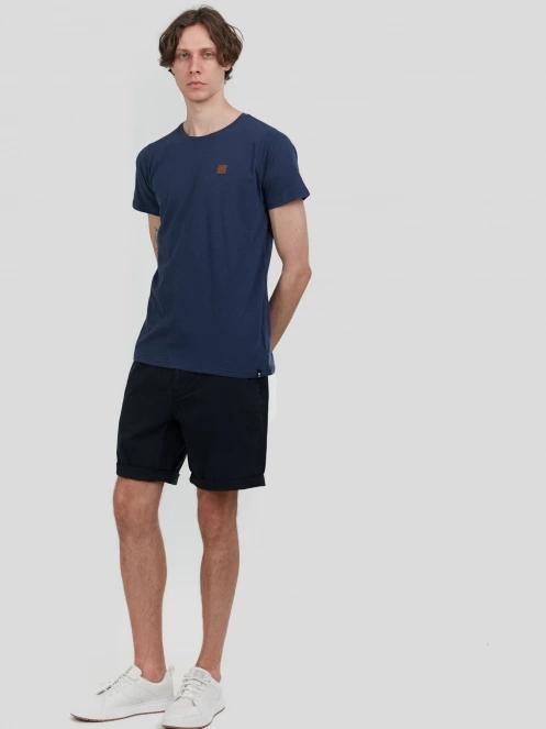 Fundango Jaggy Structured T-shirt férfi rövid ujjú póló sötétkék színben 4