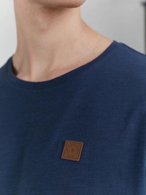Fundango Jaggy Structured T-shirt férfi rövid ujjú póló sötétkék színben 5