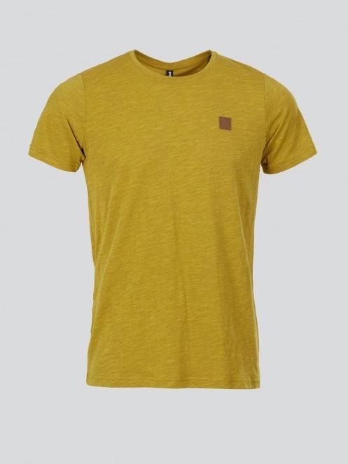 Fundango Jaggy Structured T-shirt férfi rövid ujjú póló oliva színben 7