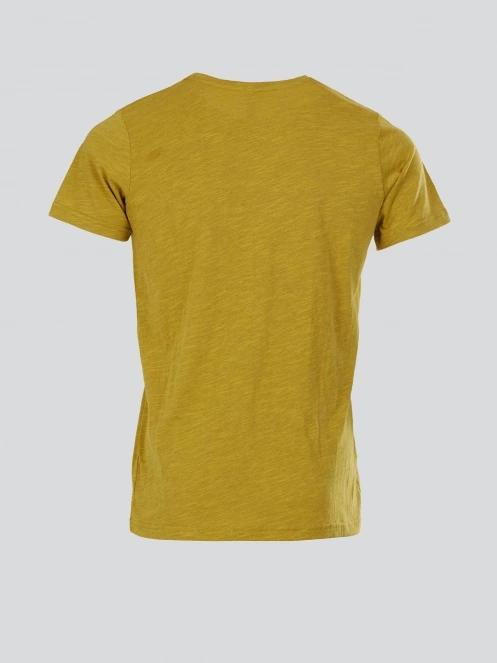 Fundango Jaggy Structured T-shirt férfi rövid ujjú póló oliva színben 8
