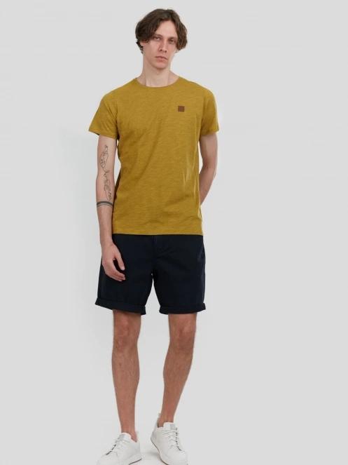Fundango Jaggy Structured T-shirt férfi rövid ujjú póló oliva színben 4