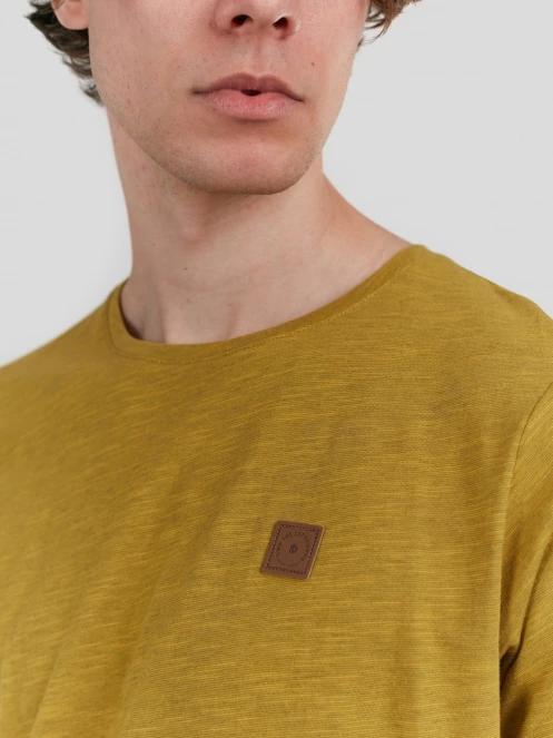 Fundango Jaggy Structured T-shirt férfi rövid ujjú póló oliva színben 5