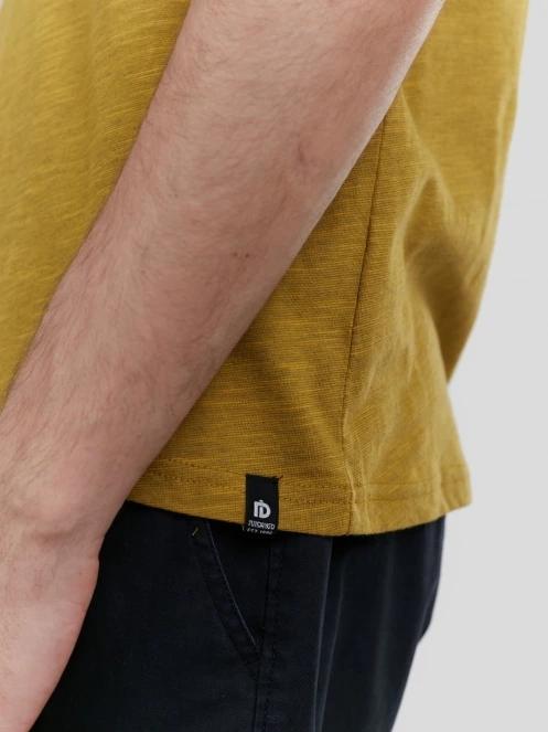 Fundango Jaggy Structured T-shirt férfi rövid ujjú póló oliva színben 6
