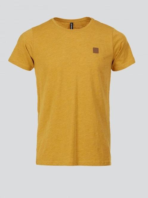 Fundango Jaggy Structured T-shirt férfi rövid ujjú póló sárga színben 7