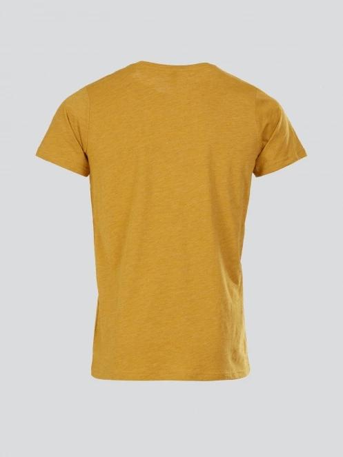 Fundango Jaggy Structured T-shirt férfi rövid ujjú póló sárga színben 8