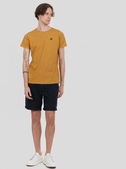 Fundango Jaggy Structured T-shirt férfi rövid ujjú póló sárga színben 4