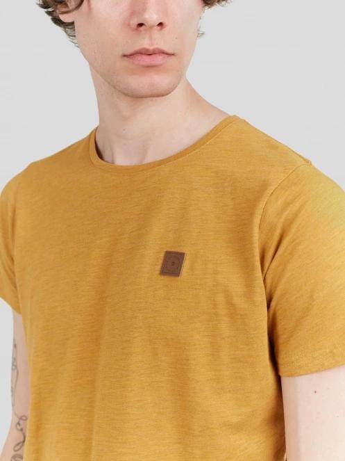 Fundango Jaggy Structured T-shirt férfi rövid ujjú póló sárga színben 5