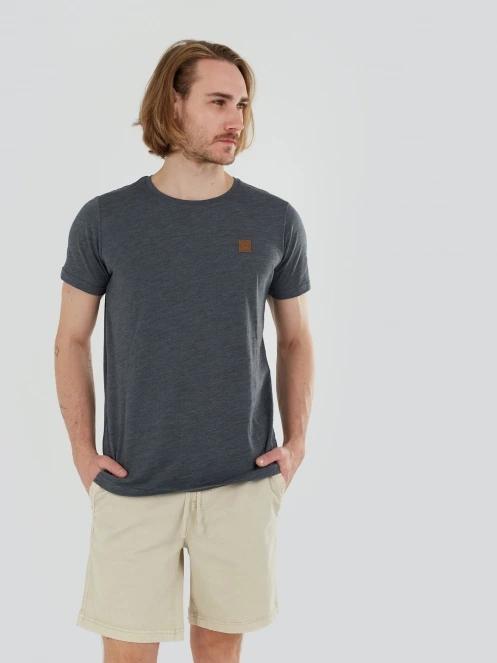 Fundango Jaggy Structured T-shirt férfi rövid ujjú póló szürke színben 5