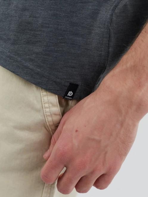 Fundango Jaggy Structured T-shirt férfi rövid ujjú póló szürke színben 7
