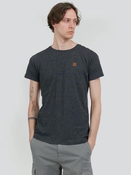 Fundango Jaggy Structured T-shirt férfi rövid ujjú póló fekete színben 2