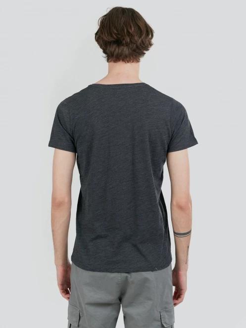 Fundango Jaggy Structured T-shirt férfi rövid ujjú póló fekete színben 3