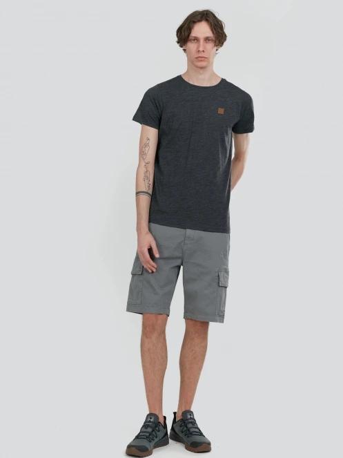 Fundango Jaggy Structured T-shirt férfi rövid ujjú póló fekete színben 4