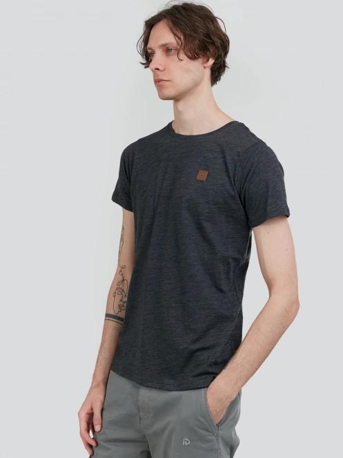 Fundango Jaggy Structured T-shirt férfi rövid ujjú póló fekete színben 5