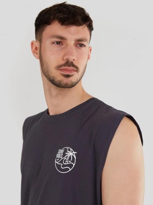 Fundango Glader Tank-T férfi rövid ujjú póló fekete színben 5