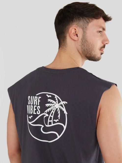 Fundango Glader Tank-T férfi rövid ujjú póló fekete színben 6