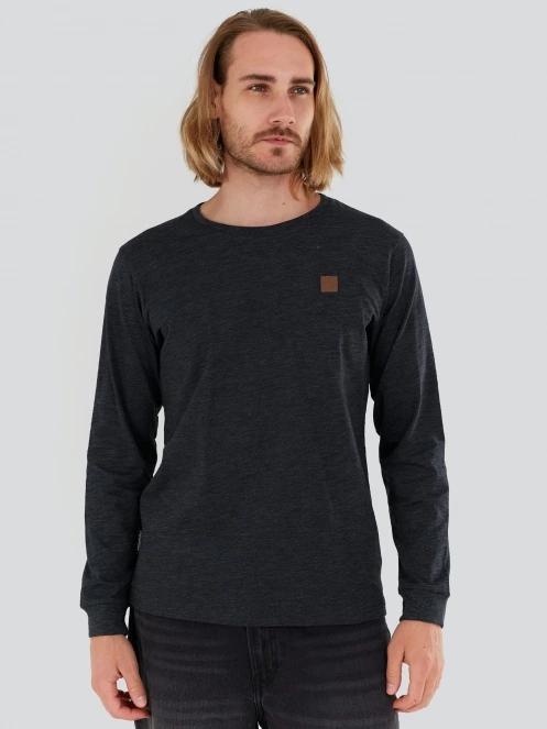 Fundango Justin Longsleeve T-shirt férfi hosszú ujjú póló fekete színben 2