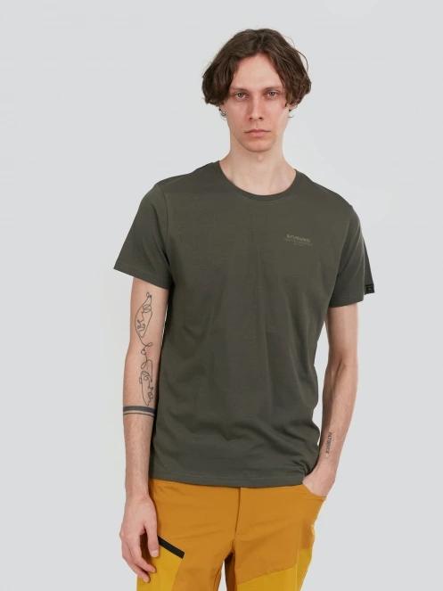 Fundango Mont Blanc Graphic-T férfi rövid ujjú póló oliva színben 2
